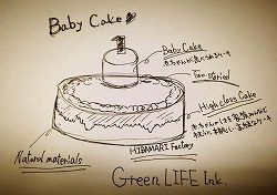 赤ちゃんケーキのイラスト